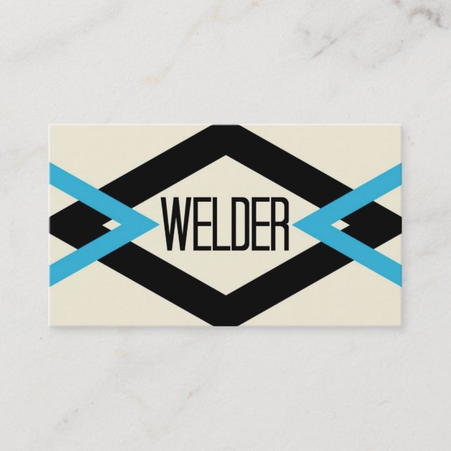 Tarjeta De Visita Welder Trendy Business Card (Anverso)