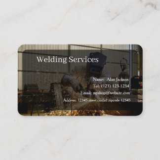 Tarjeta De Visita Welding Services Business card editable