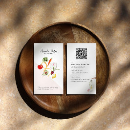 Tarjeta De Visita Wellness Branding | Código QR nutricionista