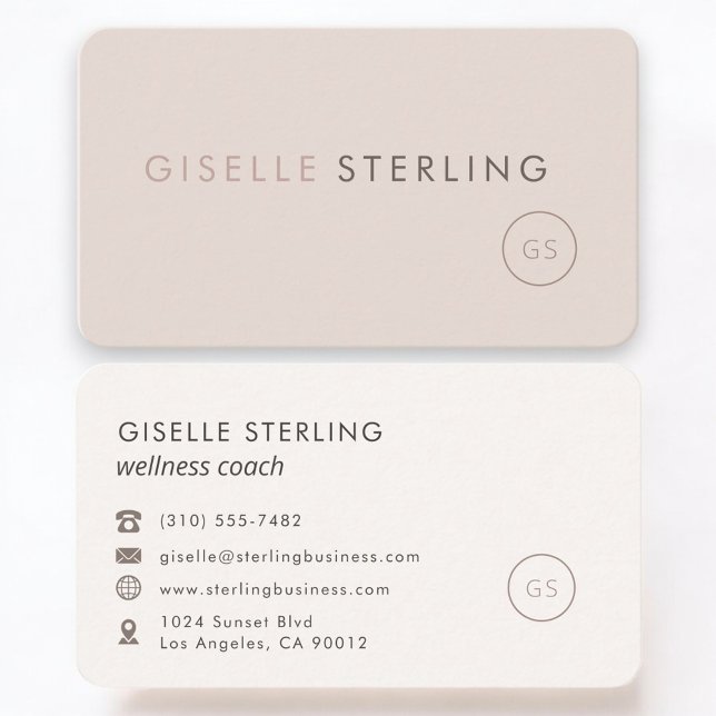 Tarjeta De Visita Wellness Coach Feminine Professional  (Subido por el creador)