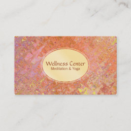 Tarjeta De Visita Wellness | Oro, Vidrio Manchado