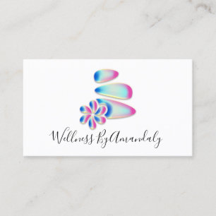 Tarjeta De Visita Wellness Spa Masaje Terapia Reflexología Holograf