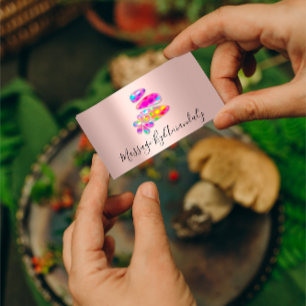 Tarjeta De Visita Wellness Spa Masaje Terapia Reflexología Holograf