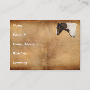 Tarjeta de visita Western American Paint Horse