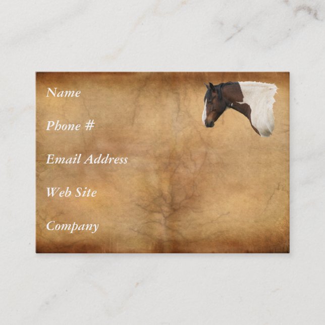 Tarjeta de visita Western American Paint Horse (Anverso)