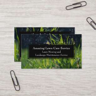 Tarjeta De Visita Wet Grass Lawn Care Landscape Maintenance