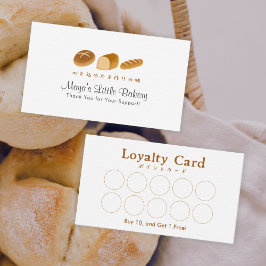 Tarjeta De Visita Whimsical Bread Home Bakery Loyalty Rewards