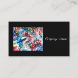 Tarjeta De Visita Whimsical Fantasy Unicorn