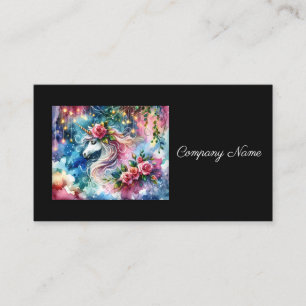 Tarjeta De Visita Whimsical Fantasy Unicorn