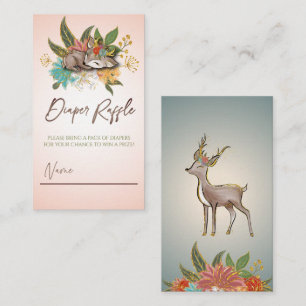 Tarjeta De Visita Whimsical Forest Woodland Oh Baby Deer Animal Game