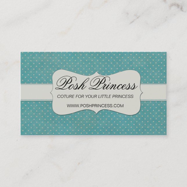 Tarjeta De Visita Whimsical Posh Boutique Business Card (Anverso)