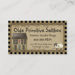 Tarjeta De Visita Whimsical Primitive Saltbox House Business Card