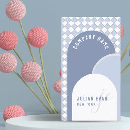 Tarjeta De Visita Whimsical Retro Arch Dusty Blue Business Card