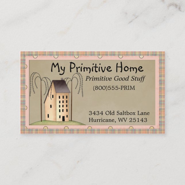 Tarjeta De Visita Whimsical Saltbox House Business Card (Anverso)