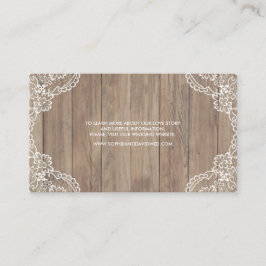 Tarjeta De Visita Whimsical Vintage Lace Old Barn Boda Website