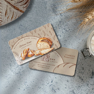 Tarjeta De Visita Whimsical Watercolour Artisan Bakery Pan casero