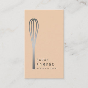 Tarjeta De Visita Whisk Bakery, Purpurina de oro moderno