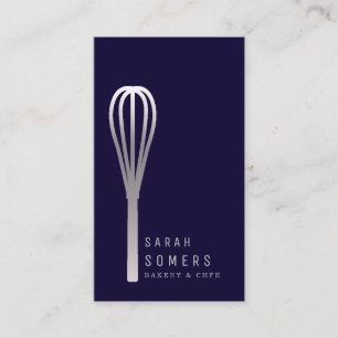 Tarjeta De Visita Whisk Bakery, Purpurina de oro moderno