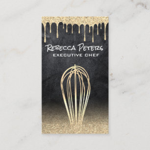 Tarjeta De Visita Whisk Gold   Deriva de Purpurina de oro