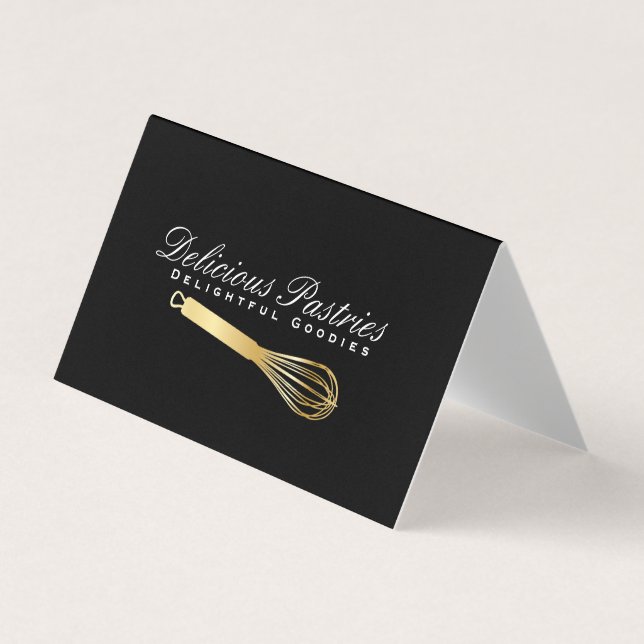 Tarjeta De Visita Whisk (oro) | Maestro culinario (Anverso)