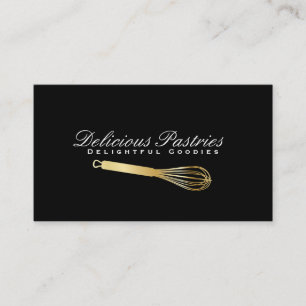 Tarjeta De Visita Whisk (oro)   Maestro culinario