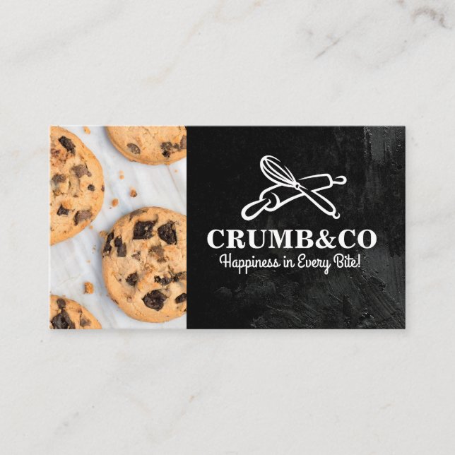 Tarjeta De Visita Whisk Rolling Pin | Cookies (Anverso)