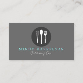 Tarjeta De Visita WHISK SPOON SPATULA LOGO 5 para panadería, restaur