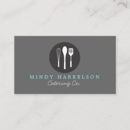 Tarjeta De Visita WHISK SPOON SPATULA LOGO 5 para panadería, restaur