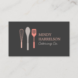 Tarjeta De Visita WHISK SPOON SPATULA LOGO IV para panadería, restau