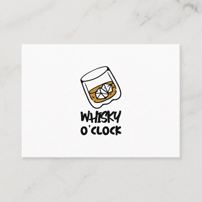 Tarjeta De Visita whisky en las rocas (Anverso)
