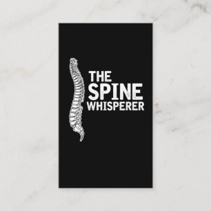 Tarjeta De Visita Whisperer de la espina dorsal de la quiropráctica