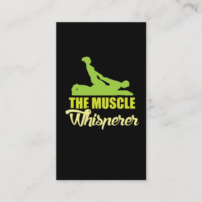Tarjeta De Visita Whisperer del músculo - regalo del terapeuta (Anverso)