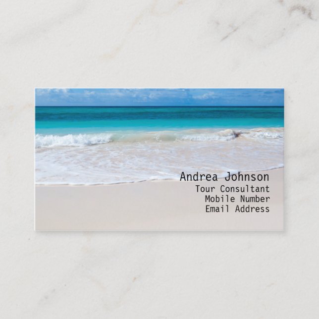 Tarjeta de visita White Beach (Anverso)