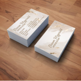 Tarjeta De Visita White & Beige Minimalist Interior Design Style