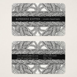 Tarjeta de visita WHITE CABLE KNIT Oceana