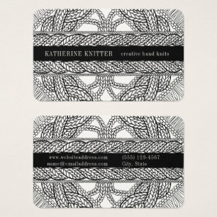 Tarjeta de visita WHITE CABLE KNIT Oceana