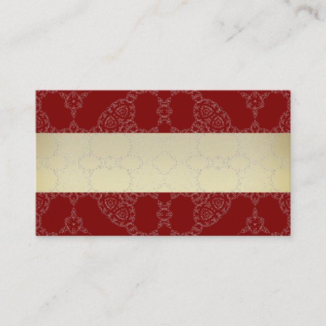 Tarjeta De Visita White Lace, Black and Gold Business Cards (Anverso)