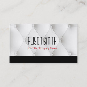 Tarjeta De Visita White leather upholstery