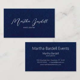 Tarjeta De Visita White on Black Signature Event Planner Adaptable