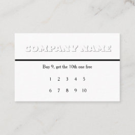 Tarjeta De Visita White on White Generic Loyalty Rewards