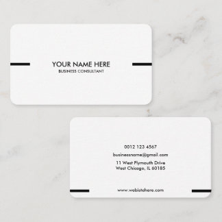 Tarjeta De Visita White Simple and Beautiful Business card design
