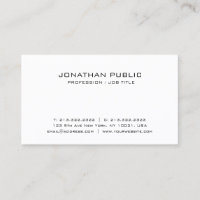 White Sleek Modern Elegant Plain Professional