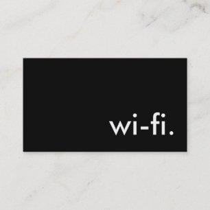 Tarjeta De Visita wi-fi.