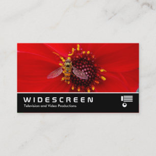 Tarjeta De Visita Widescreen 145 - Mosca Volante en una Dalia