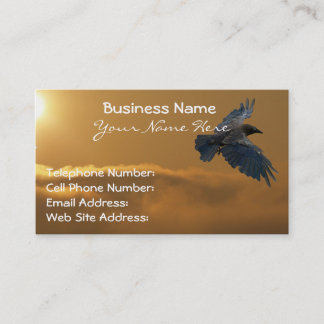Tarjeta De Visita Wild Raven Wildlife Photo Gift