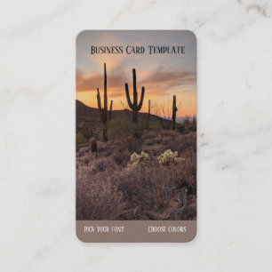 Tarjeta De Visita Wild West Desert Sunset Western Business Card