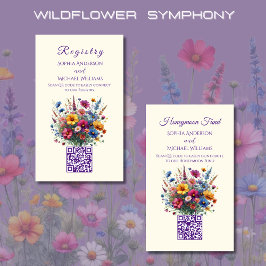 Tarjeta De Visita Wildflower Elegance-Registry-Honeymoon Business Ca
