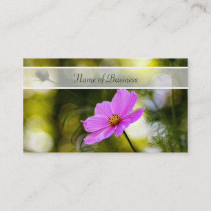 Tarjeta De Visita Wildflower elegante del cosmos del rosa de la