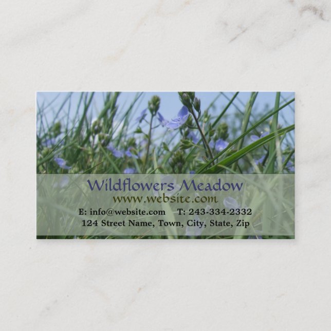Tarjeta de visita Wildflowers (Anverso)