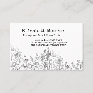 Tarjeta de visita Wildflowers